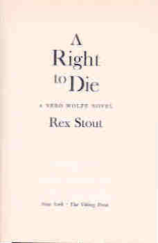 Image for A Right to Die