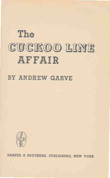 Image for The Cuckoo Line Affair