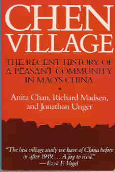 Image for Chen Village: The Recent History of a Peasant Community in Mao's China