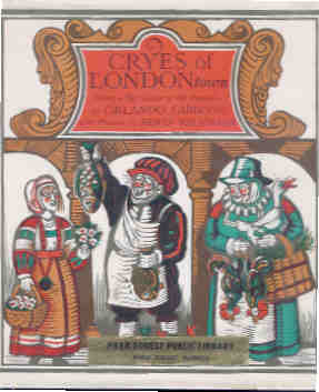 Image for Cryes of Londontown:  Being a Recreation of the Fantasia By Orlando Gibbons