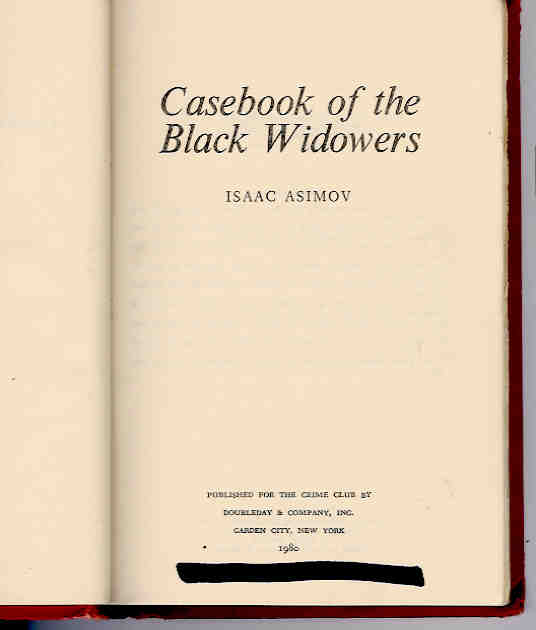 Casebook of the Black Widowers Image for Casebook of the Black Widowers