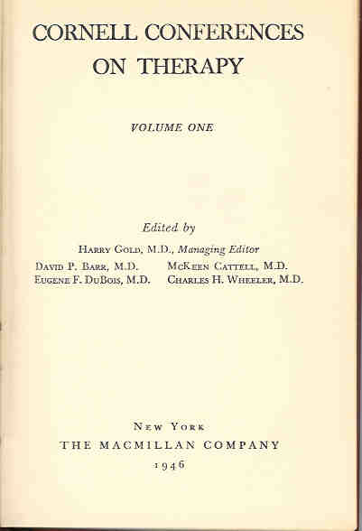 Image for Cornell Conferences on Therapy [set] Vol. 1 - 7