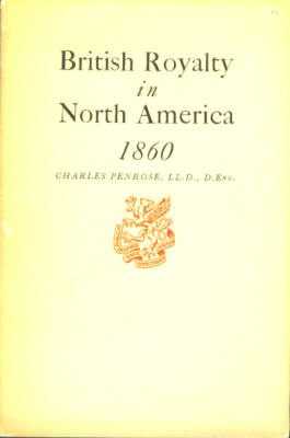 Image for British Royalty in North America 1860