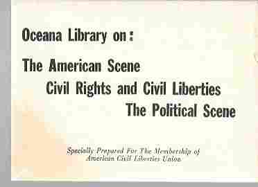 Image for Publications on the American Scene; Civil Rights and Civil Liberties; the Political Scene